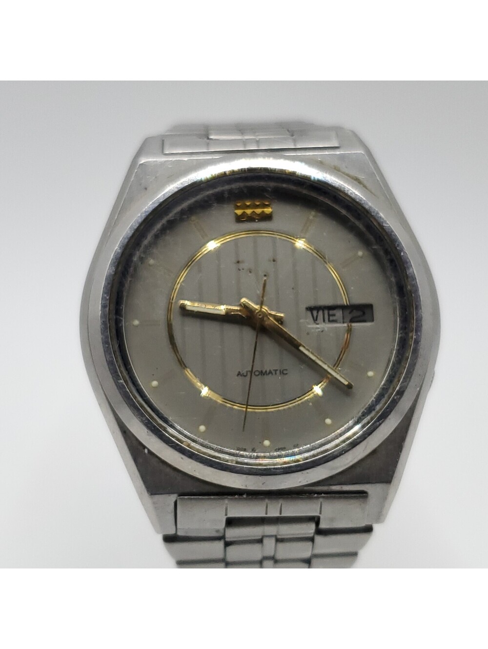 Vintage 1982 Seiko Automatic Mens 37mm Watch 7009-876A Day/Date Dial Running